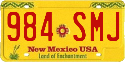 NM license plate 984SMJ