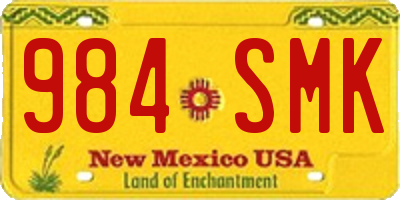 NM license plate 984SMK