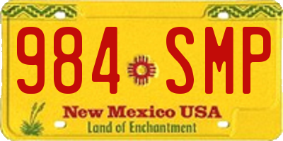 NM license plate 984SMP