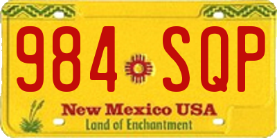 NM license plate 984SQP