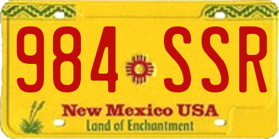 NM license plate 984SSR