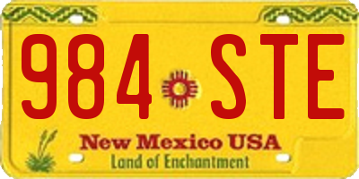 NM license plate 984STE