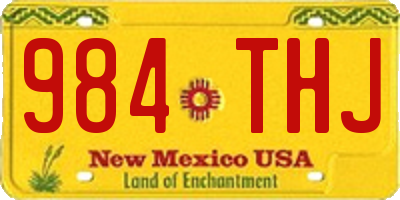 NM license plate 984THJ