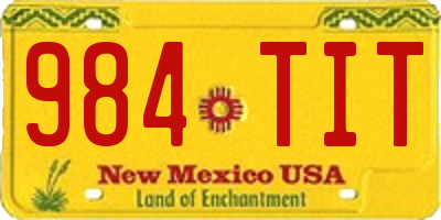 NM license plate 984TIT