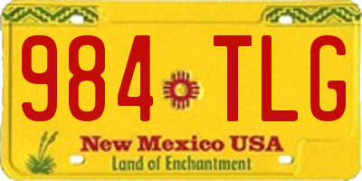 NM license plate 984TLG