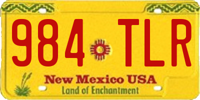 NM license plate 984TLR