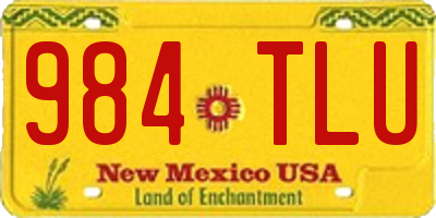 NM license plate 984TLU