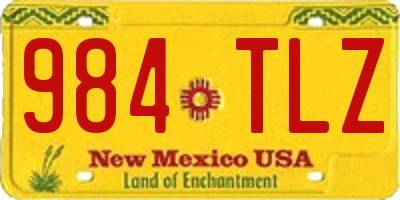 NM license plate 984TLZ