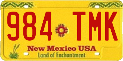 NM license plate 984TMK