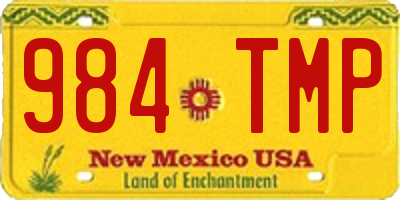 NM license plate 984TMP