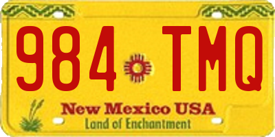 NM license plate 984TMQ