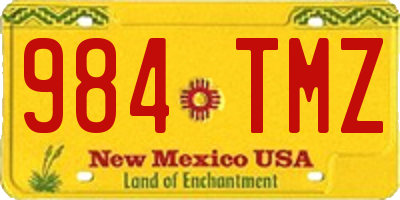 NM license plate 984TMZ