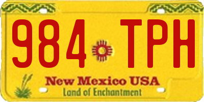 NM license plate 984TPH