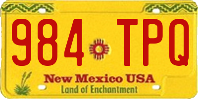 NM license plate 984TPQ