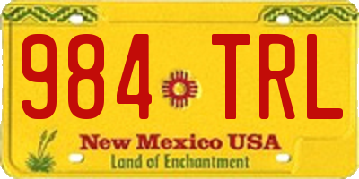 NM license plate 984TRL