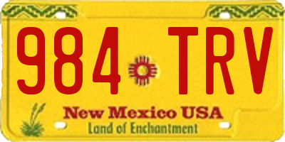 NM license plate 984TRV