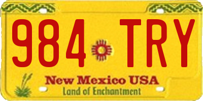 NM license plate 984TRY