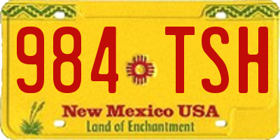 NM license plate 984TSH