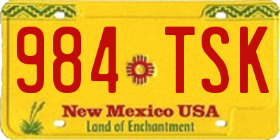 NM license plate 984TSK