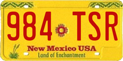 NM license plate 984TSR