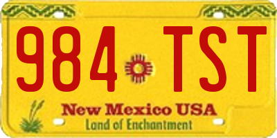 NM license plate 984TST