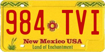 NM license plate 984TVI