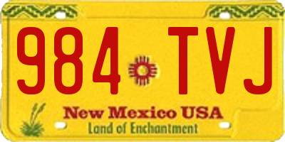 NM license plate 984TVJ