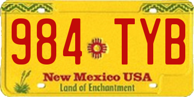 NM license plate 984TYB