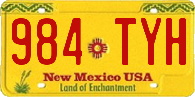 NM license plate 984TYH