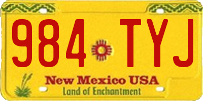 NM license plate 984TYJ