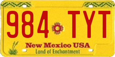 NM license plate 984TYT