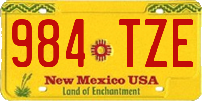 NM license plate 984TZE