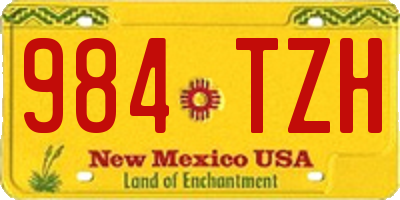 NM license plate 984TZH