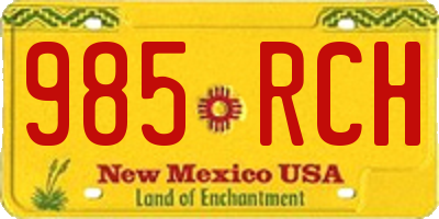 NM license plate 985RCH
