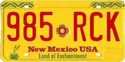 NM license plate 985RCK