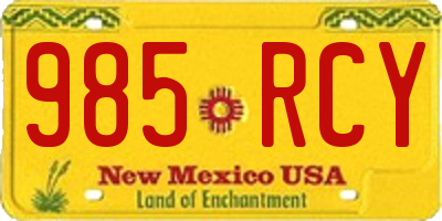 NM license plate 985RCY