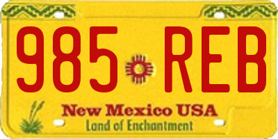 NM license plate 985REB