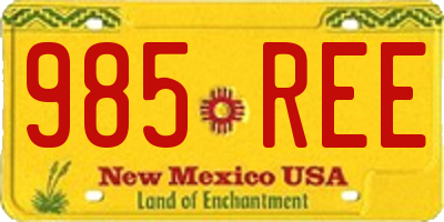NM license plate 985REE