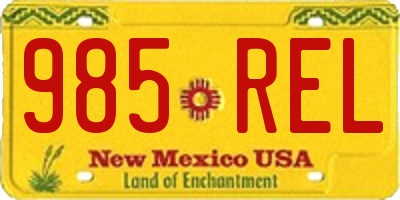 NM license plate 985REL