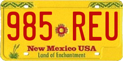 NM license plate 985REU