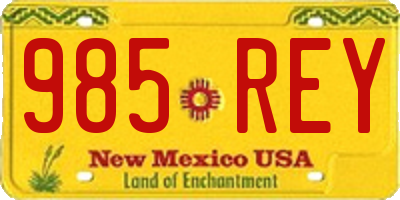 NM license plate 985REY