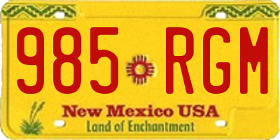 NM license plate 985RGM