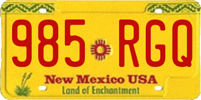 NM license plate 985RGQ