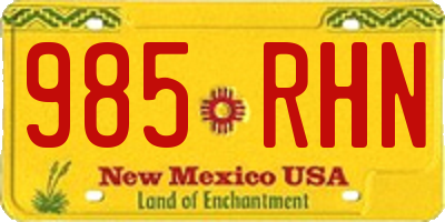 NM license plate 985RHN