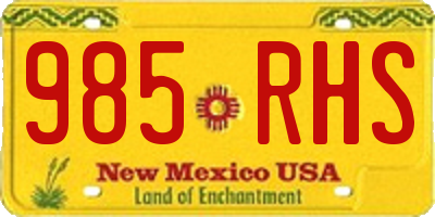 NM license plate 985RHS