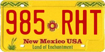 NM license plate 985RHT