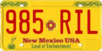 NM license plate 985RIL