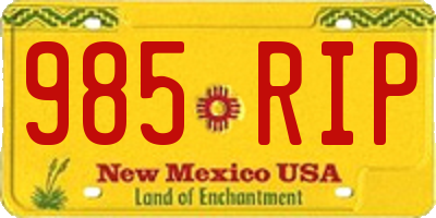 NM license plate 985RIP