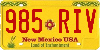 NM license plate 985RIV
