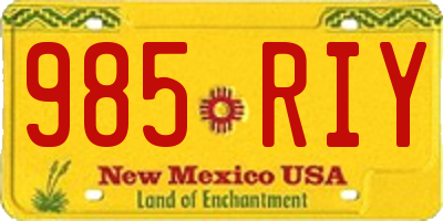 NM license plate 985RIY